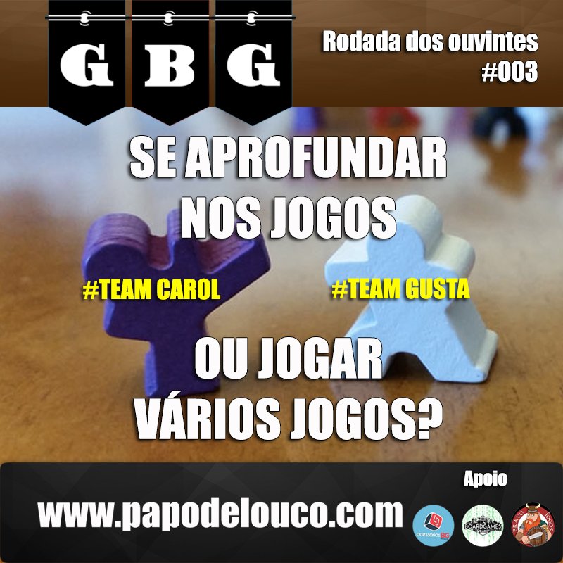 GBG Rodada dos Ouvintes #003 - Se aprofundar nos jogos ou jogar muitos jogos? episode artwork